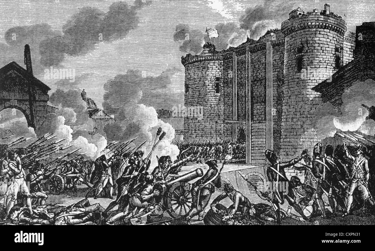 STORMING della Bastille, Parigi, 14 Luglio 1789 Foto Stock