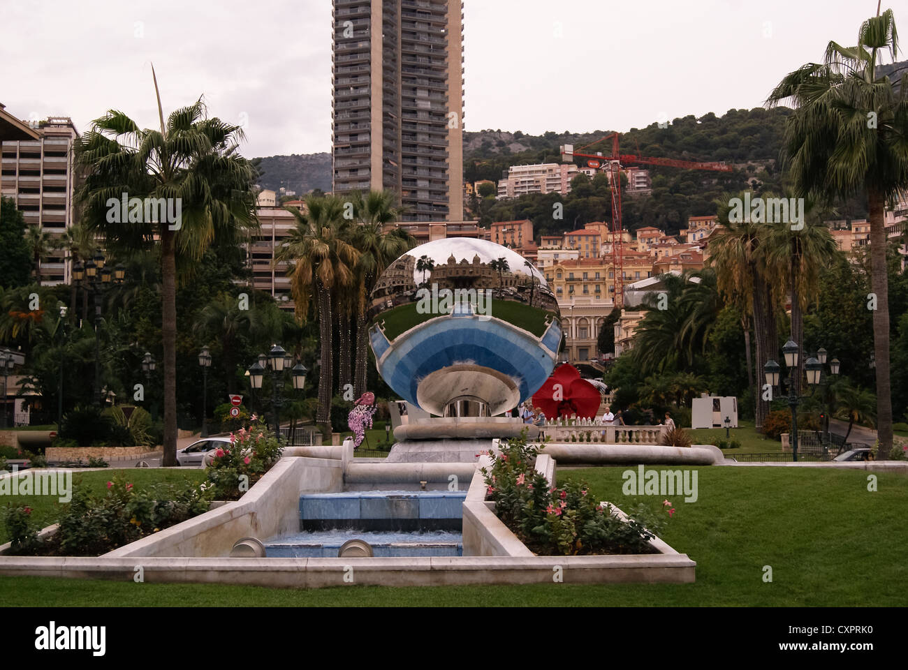 Nella parte anteriore del casinò di Monte Carlo. Foto Stock