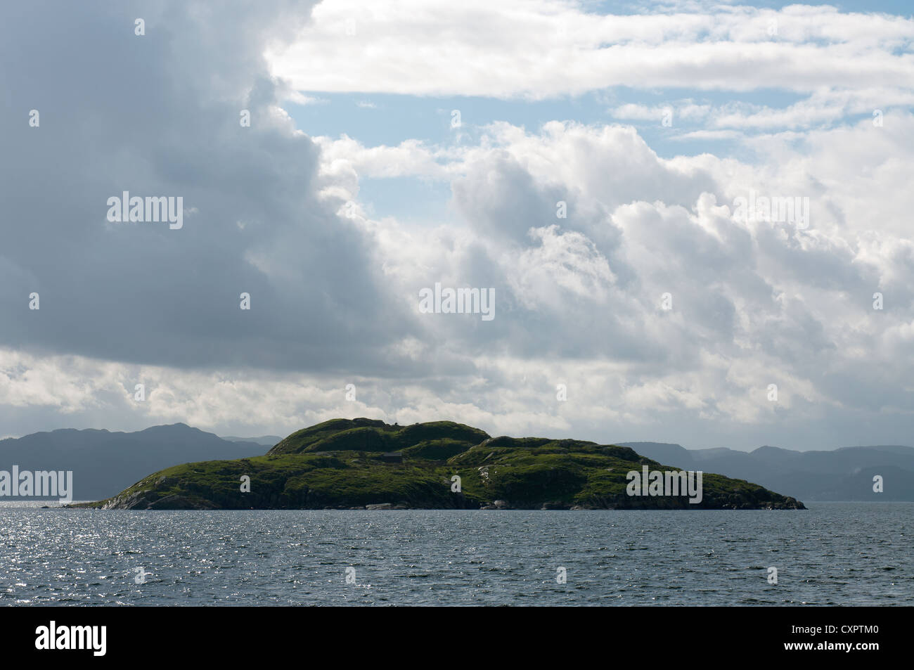 Una vista di alcune piccole isole vicino al porto di Stavanger, Norvegia Foto Stock