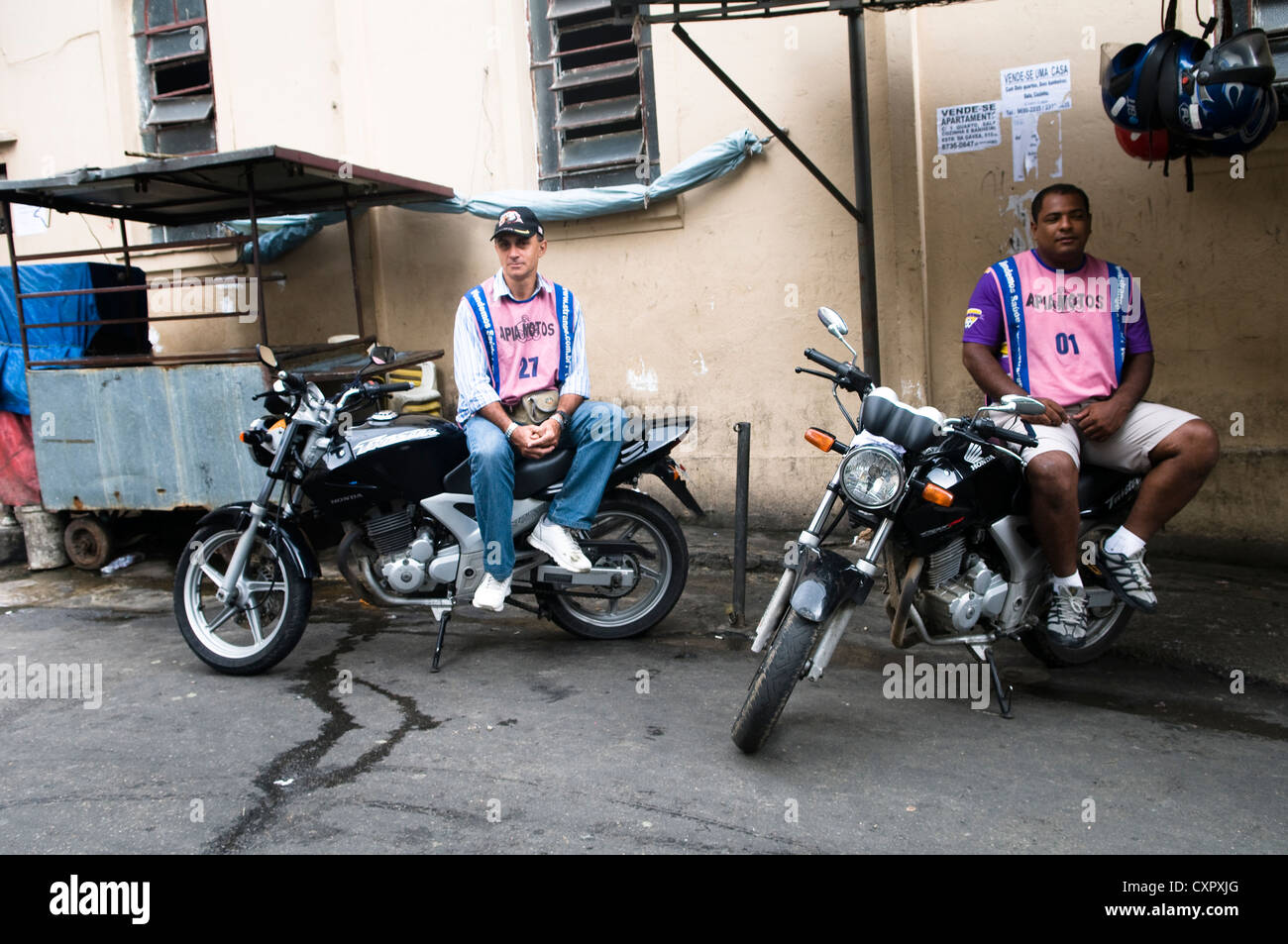 Una favela di Rio de Janeiro. Foto Stock