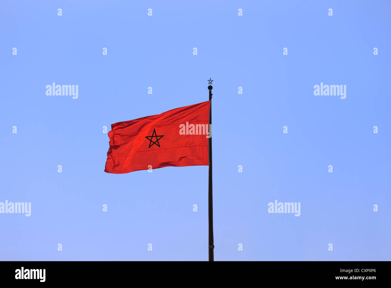 Il Marocco bandiera nazionale Foto Stock