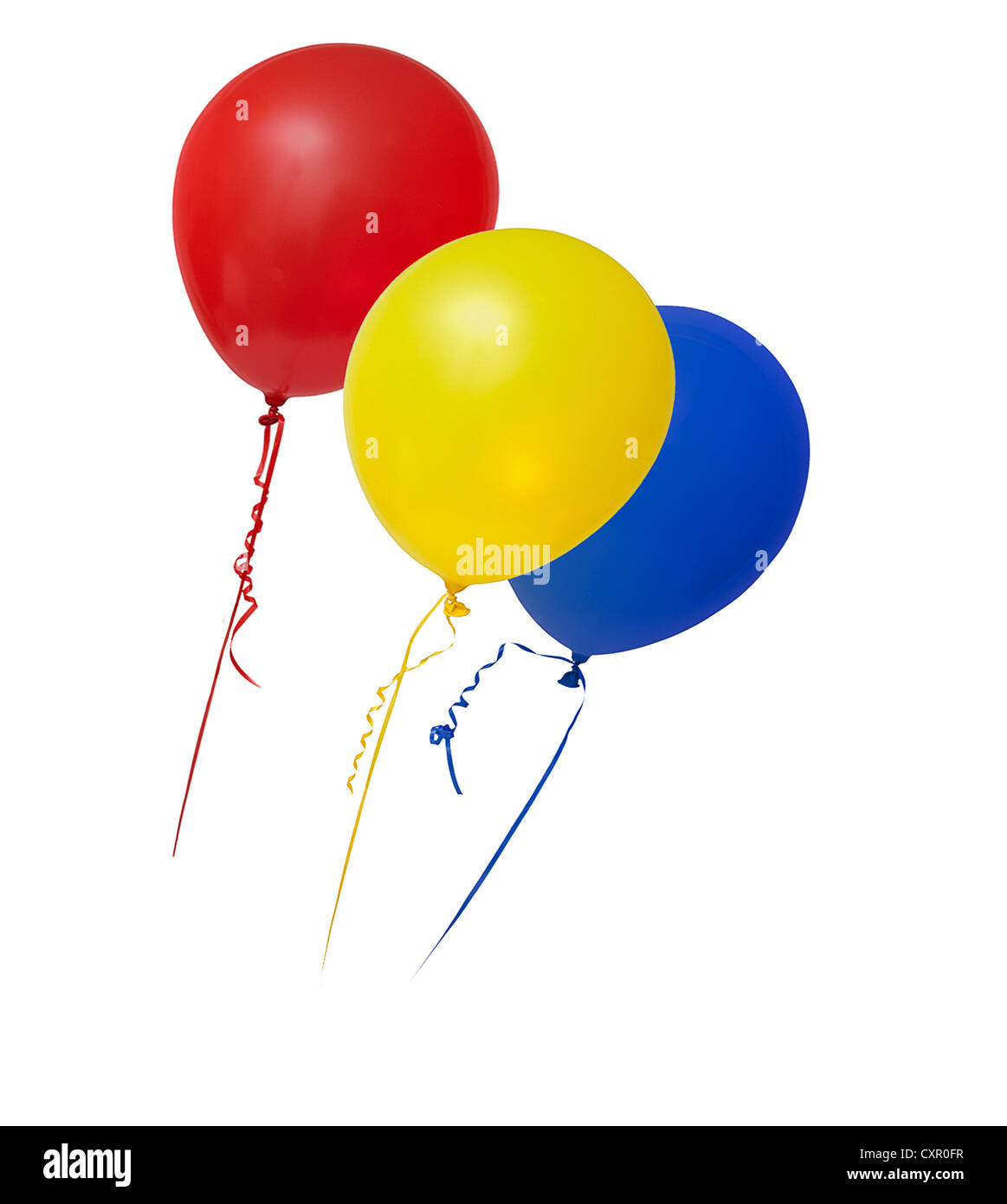 Palloncini in colori primari Foto Stock