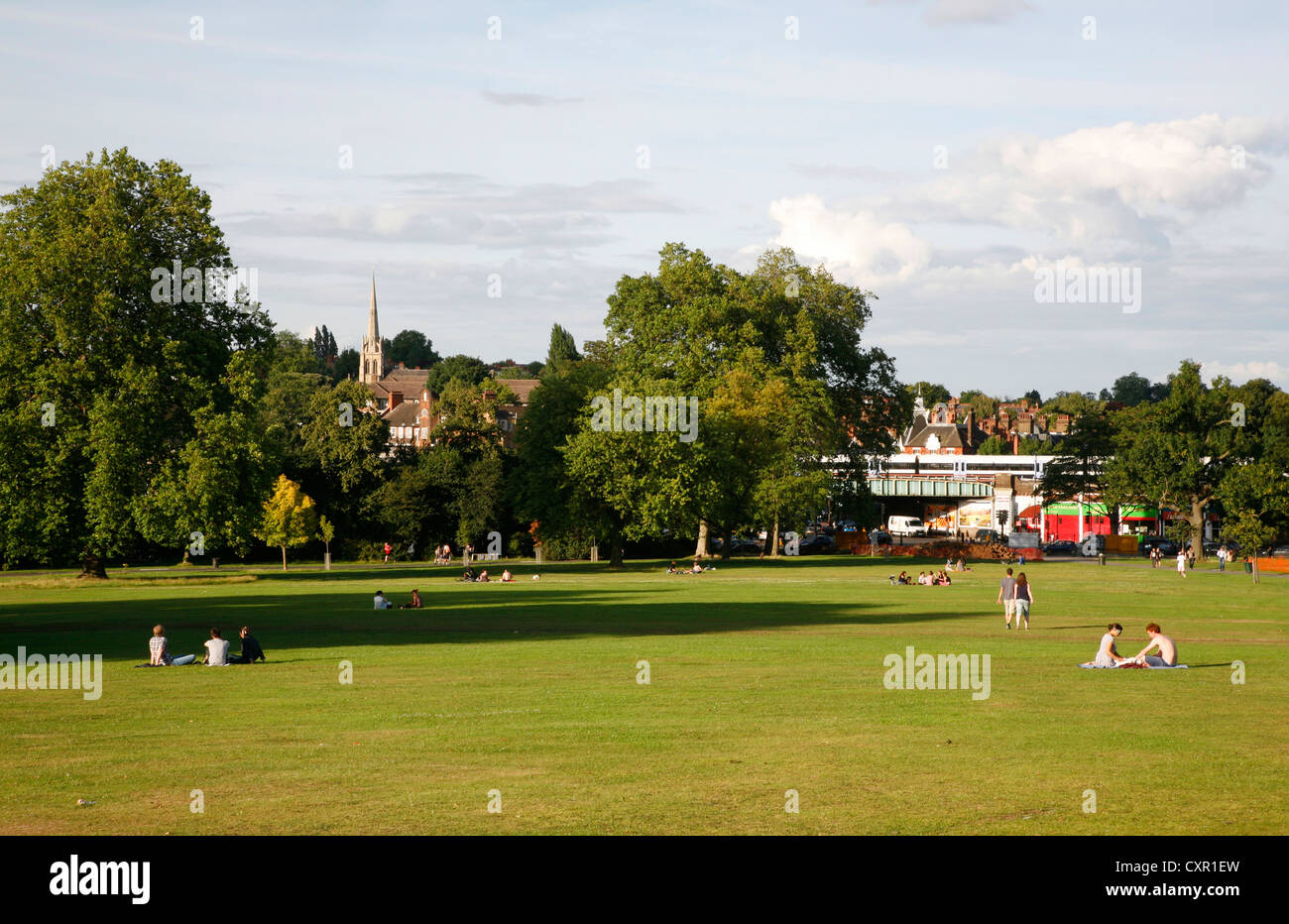 Vista su Herne Hill da Brockwell Park, London, Regno Unito Foto Stock