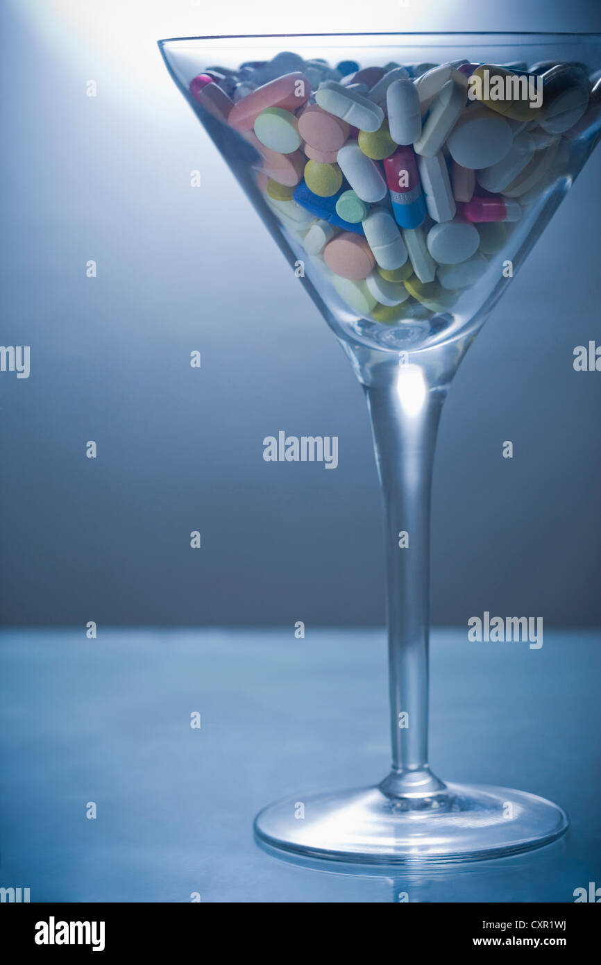 Cocktail di pillole Foto Stock