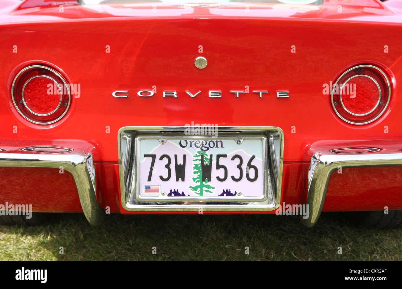 Red Corvette Stingray Foto Stock