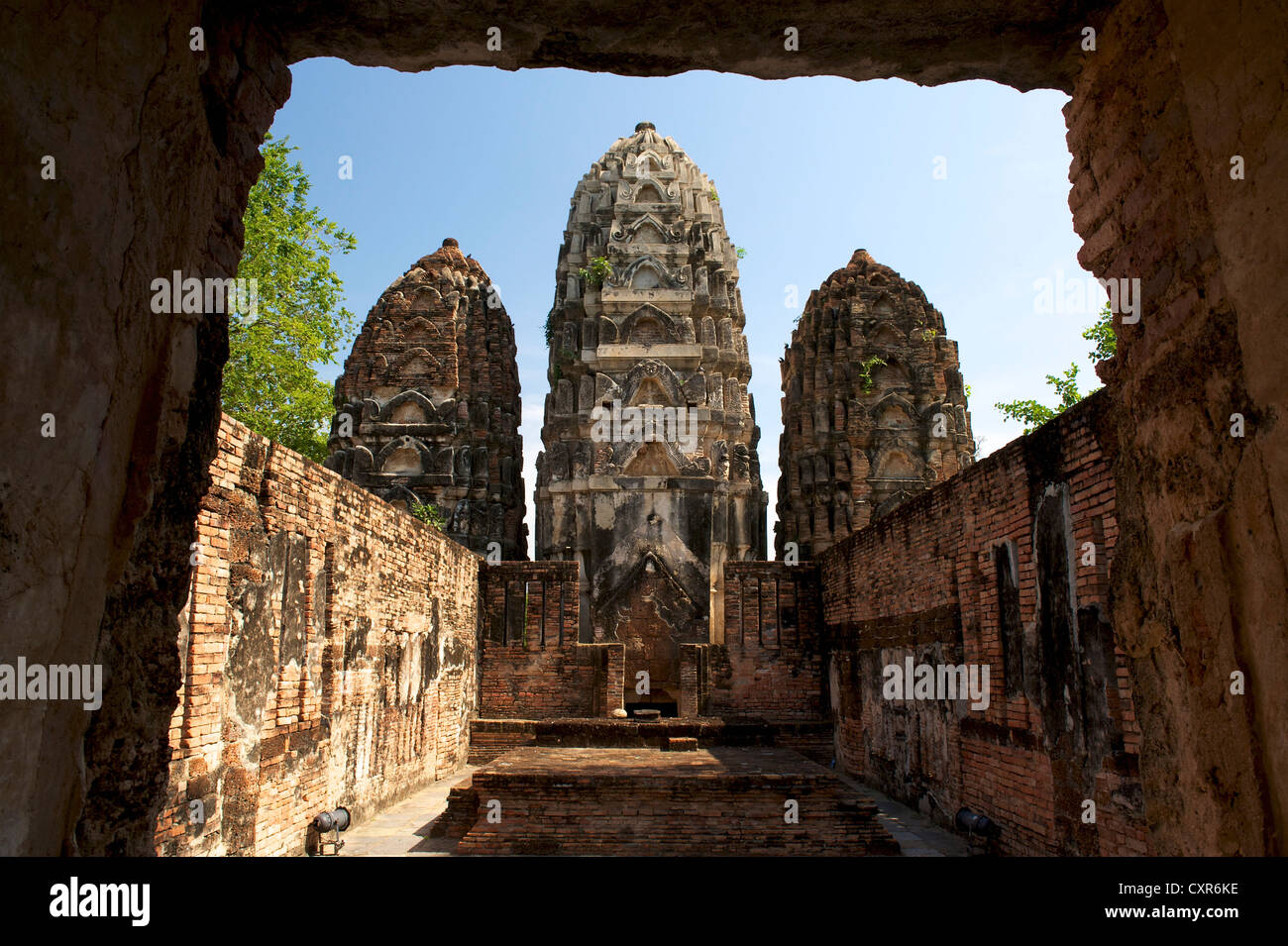 Wat Si Sawai, Sukhothai Historical Park, Sukhothai, Thailandia, Asia Foto Stock