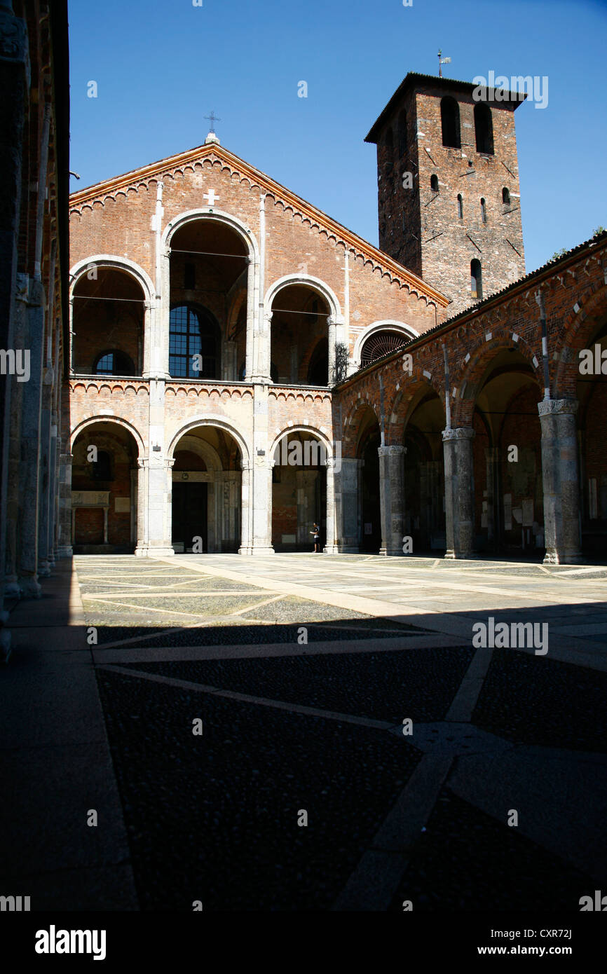 Basilica di Sant'Ambrogio, Sant'Ambrogio Chiesa, Milano, Italia, Europa Foto Stock