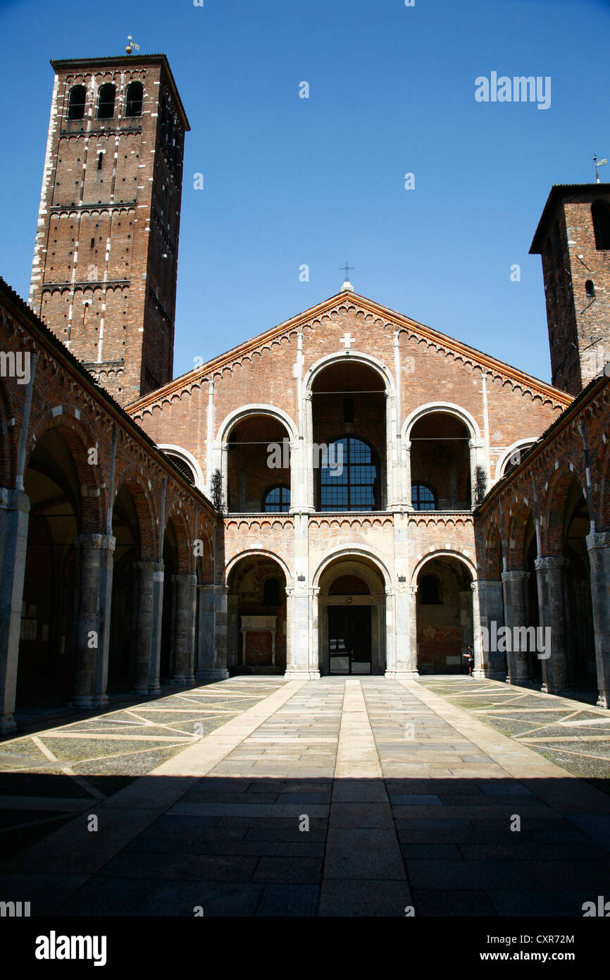 Basilica di Sant'Ambrogio, Sant'Ambrogio Chiesa, Milano, Italia, Europa Foto Stock