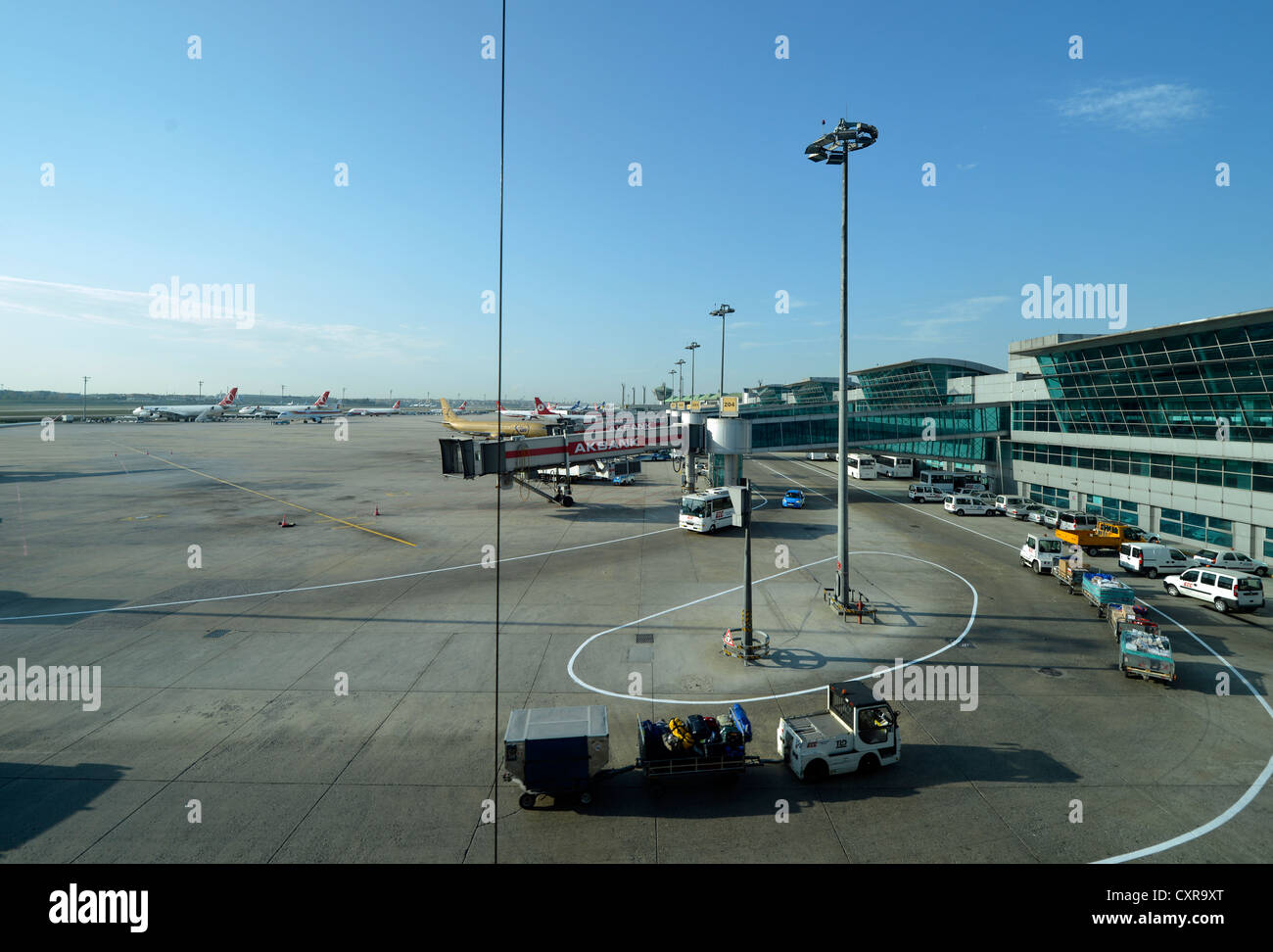 Atatuerk Aeroporto Internazionale, airfield, Istanbul, Turchia, Europa Foto Stock