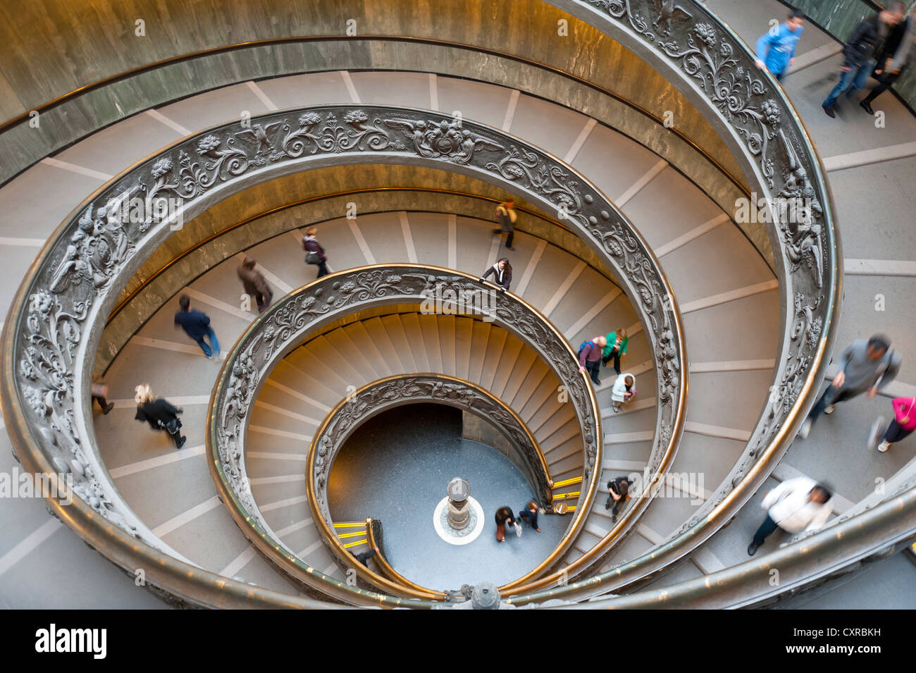 A doppia elica della scala a spirale nei Musei Vaticani, Vaticano, Città del Vaticano, Roma, Lazio, Italia, Europa meridionale, Europa Foto Stock