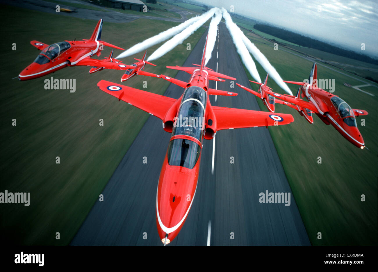 Le frecce rosse, Royal Air Force aerobatic team Foto Stock