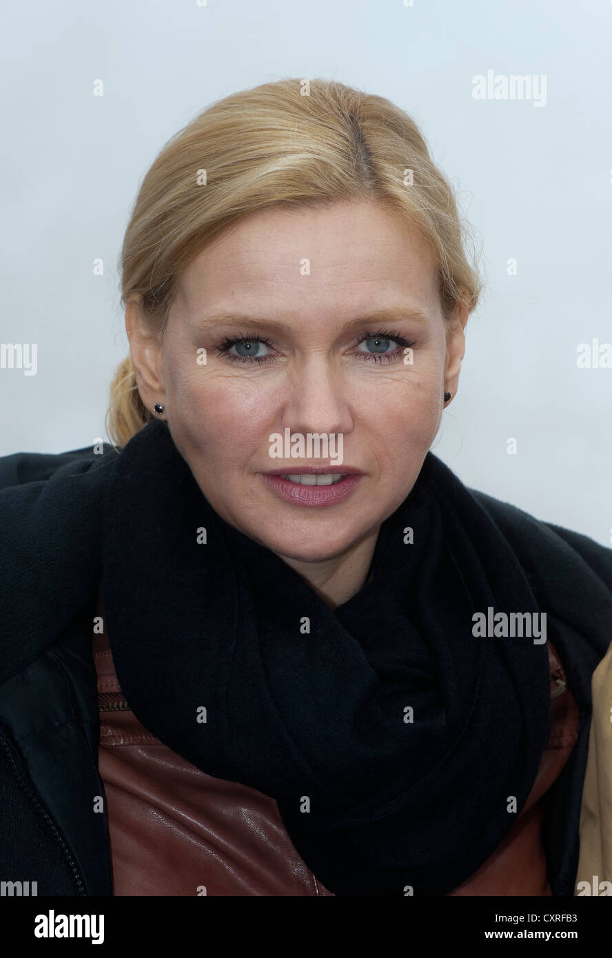 L'attrice Veronica Ferres a photocall, Mittenwald, Baviera, Germania Foto Stock