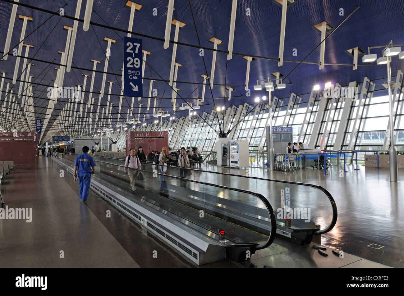 Aeroporto Internazionale di Hongqiao di Shanghai, in Cina, Asia Foto Stock