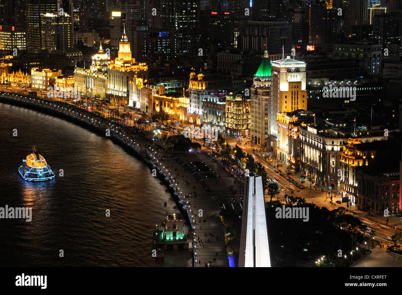Il Bund promenade, Shanghai, Cina e Asia Foto Stock