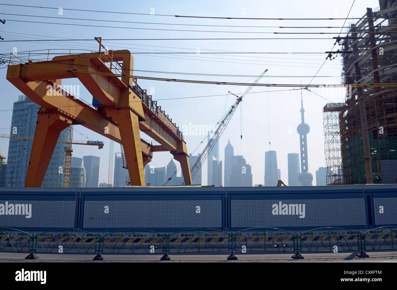 Area di sviluppo sul fiume Huangpu, Shanghai, Cina e Asia Foto Stock