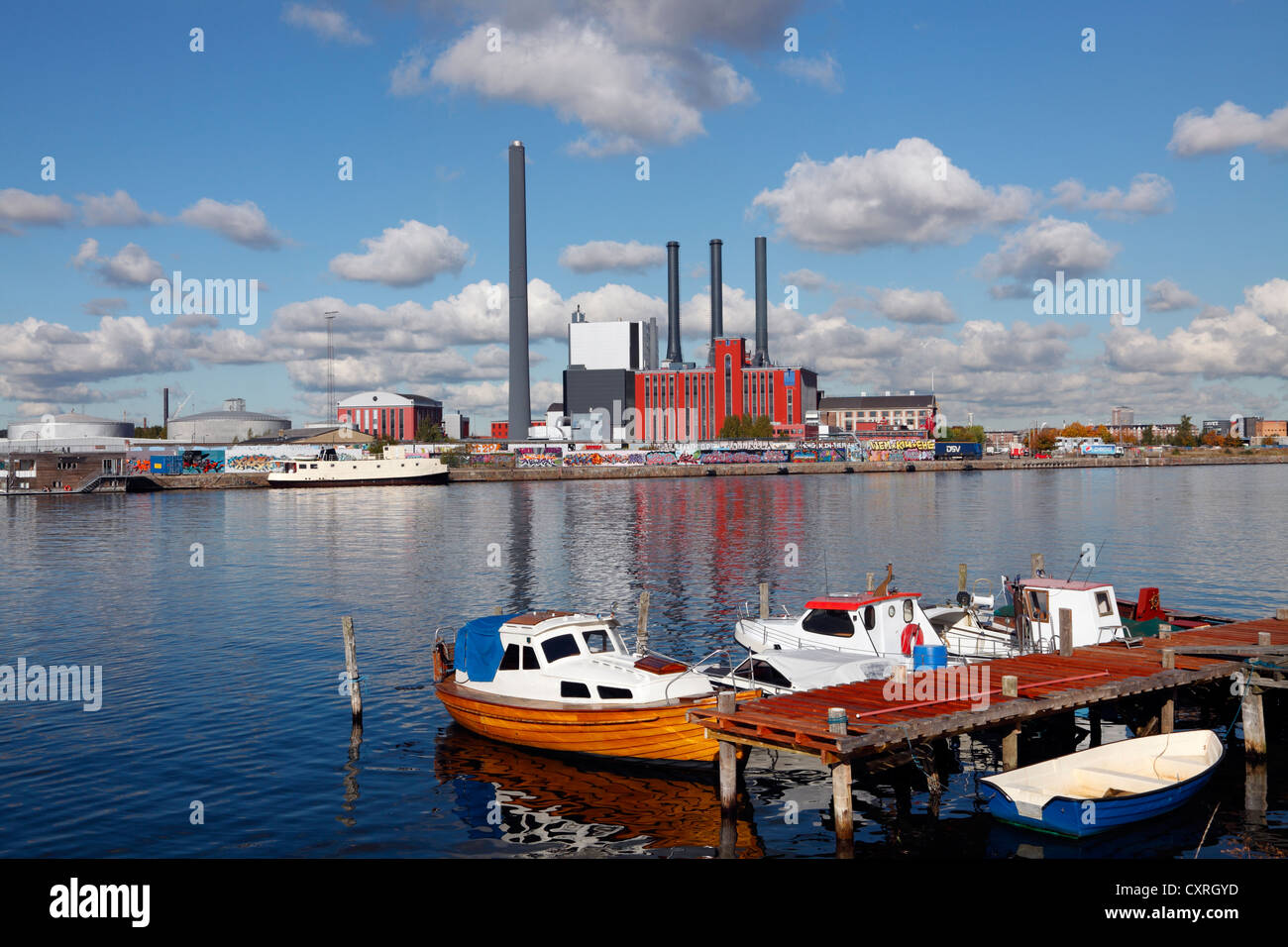 C. Centrale elettrica di Ørsted a Sydhavnen, South Harbor, Copenhagen, Danimarca. Una centrale combinata di energia termica ed elettrica DI DONG, DONG ora ribattezzata Ørsted Orsted Foto Stock