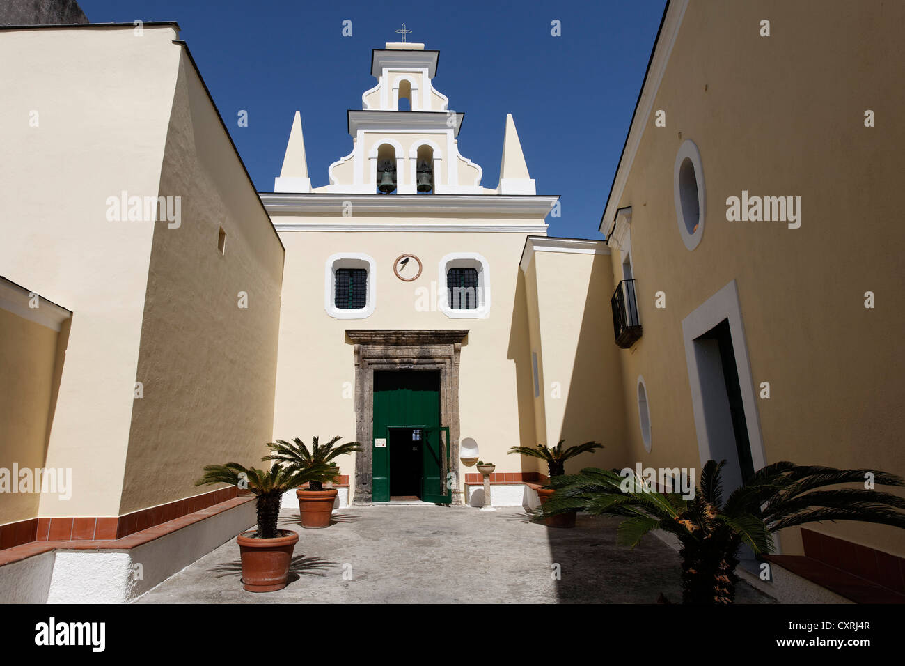 Santa Maria Visitapoveri chiesa, Forio, Isola d Ischia, Golfo di Napoli Campania Italia meridionale, Italia, Europa Foto Stock