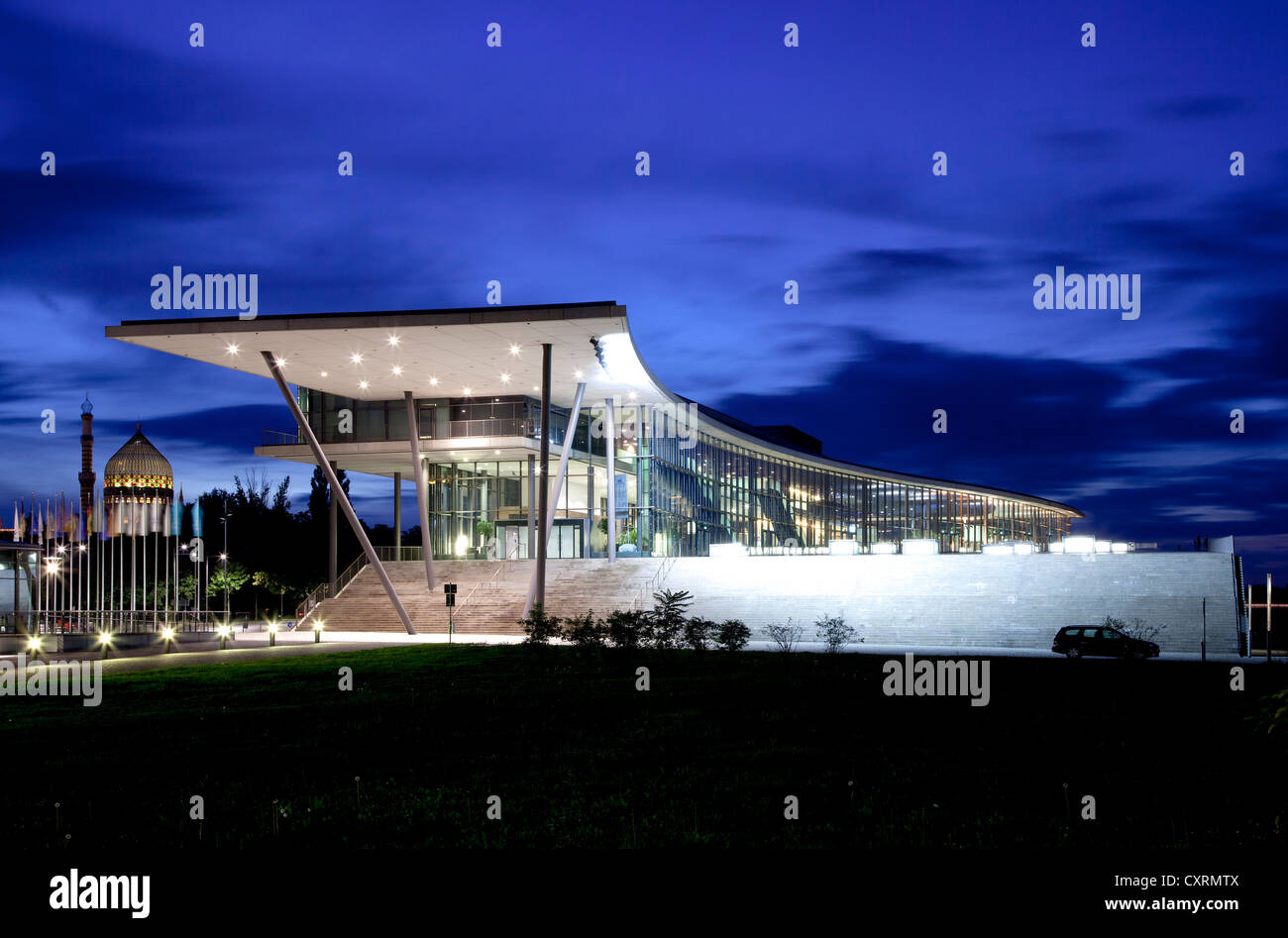 Il Centro Congressi Internazionale, Dresda, Sassonia, Germania, Europa PublicGround Foto Stock