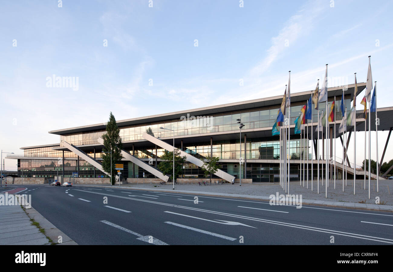 Il Centro Congressi Internazionale, Dresda, Sassonia, Germania, Europa PublicGround Foto Stock