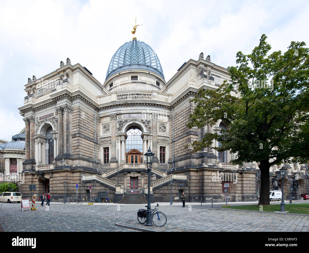 College of Fine Arts, ex Accademia Reale di Belle Arti, Dresda, Sassonia, Germania, Europa PublicGround Foto Stock