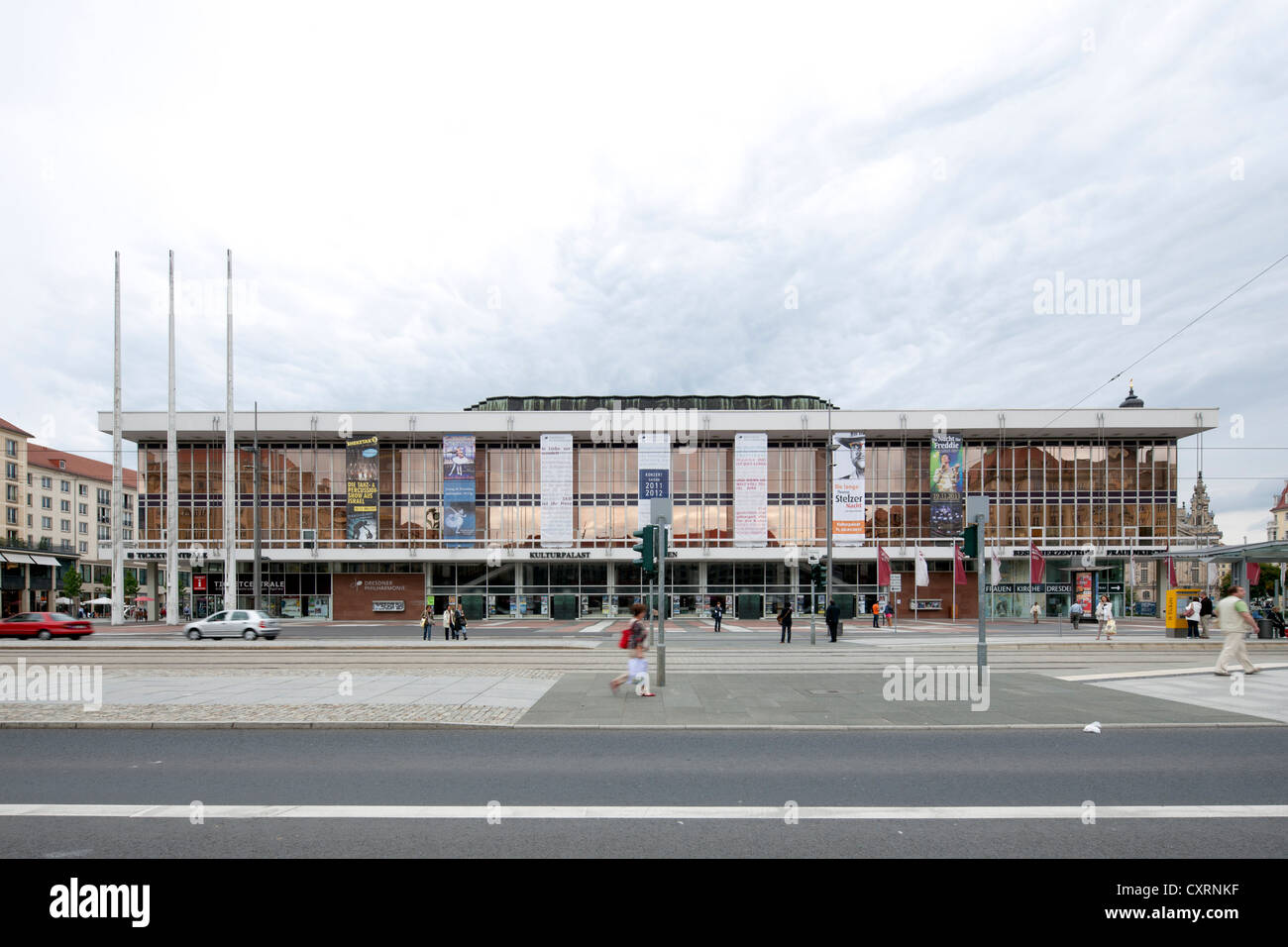 Dresden Palazzo della Cultura, organizzazione di eventi e conferenze edificio, Dresda, Sassonia, Germania, Europa PublicGround Foto Stock