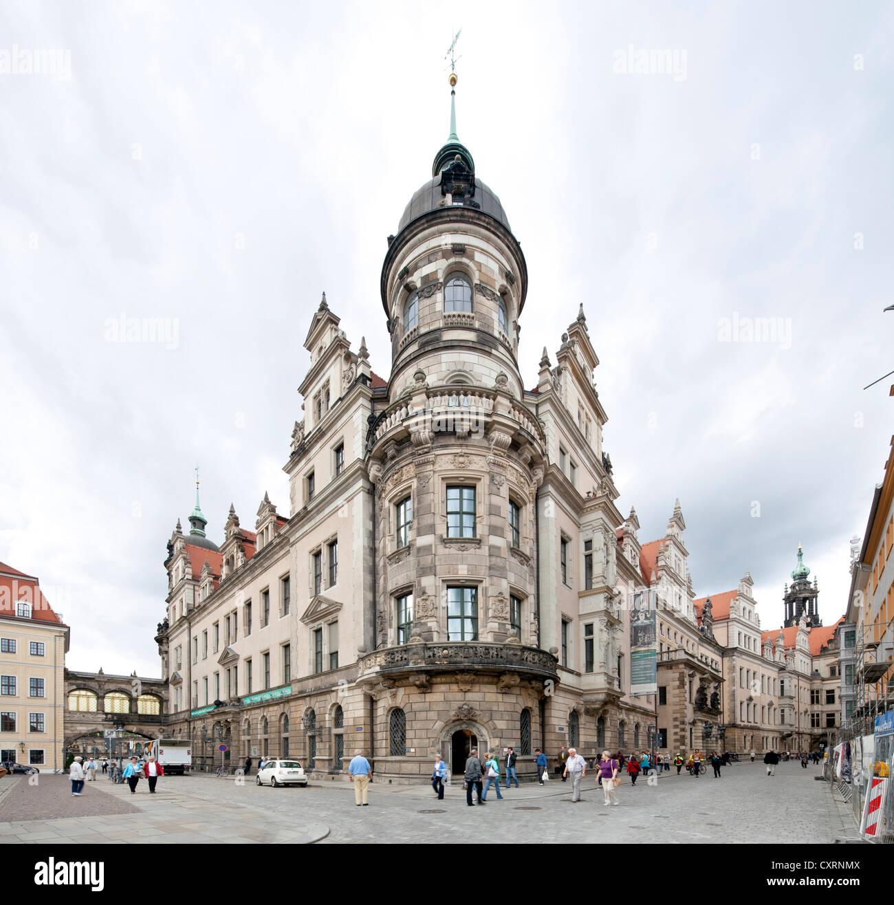 Royal Palace, Dresda, Sassonia, Germania, Europa PublicGround Foto Stock