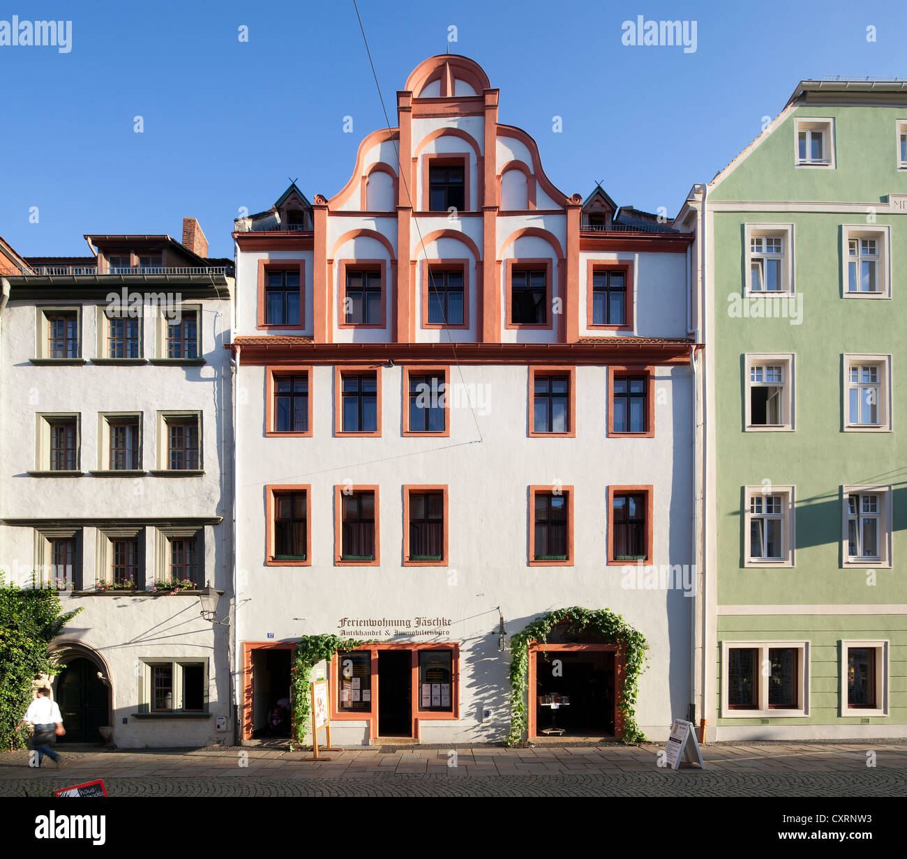 Storico edificio commerciale, Bruederstrasse street, Goerlitz, Superiore Lusazia, Lusazia, in Sassonia, Germania, Europa PublicGround Foto Stock