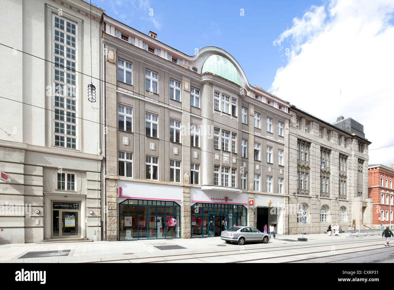 Storico edificio commerciale, Berliner Strasse, Goerlitz, Superiore Lusazia, Lusazia, in Sassonia, Germania, Europa PublicGround Foto Stock