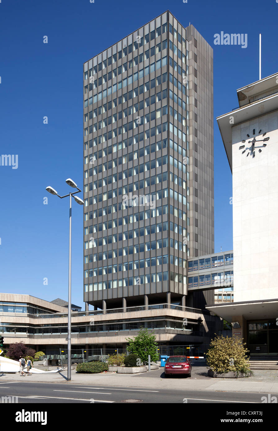 Alto edificio di uffici, Kureck, Wiesbaden, Hesse, Germania, Europa PublicGround Foto Stock