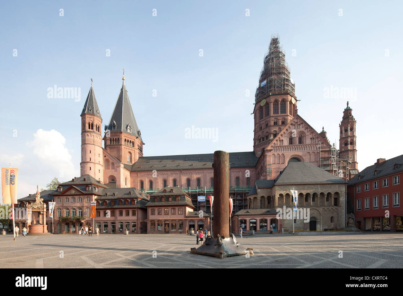 Cattedrale di Magonza o San Martin's Cathedral, Mainz, Renania-Palatinato, Germania, Europa PublicGround Foto Stock