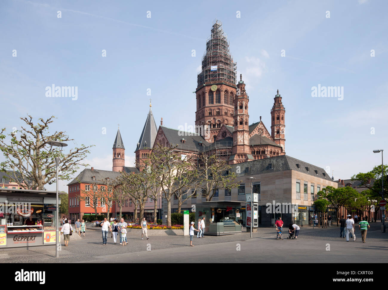 Cattedrale di Magonza o San Martin's Cathedral, Mainz, Renania-Palatinato, Germania, Europa PublicGround Foto Stock