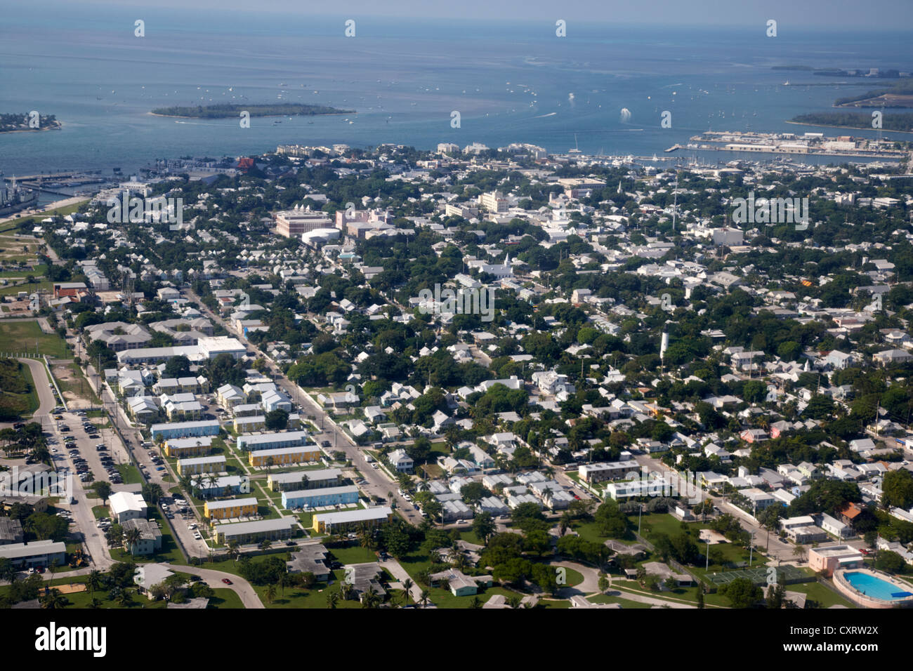 Vista aerea di Key West Florida Keys usa Foto Stock
