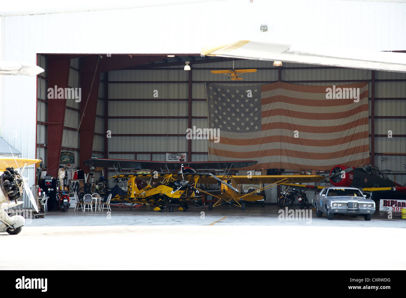 Key West biplani hangar Aeroporto Internazionale Key West Florida Keys usa Foto Stock
