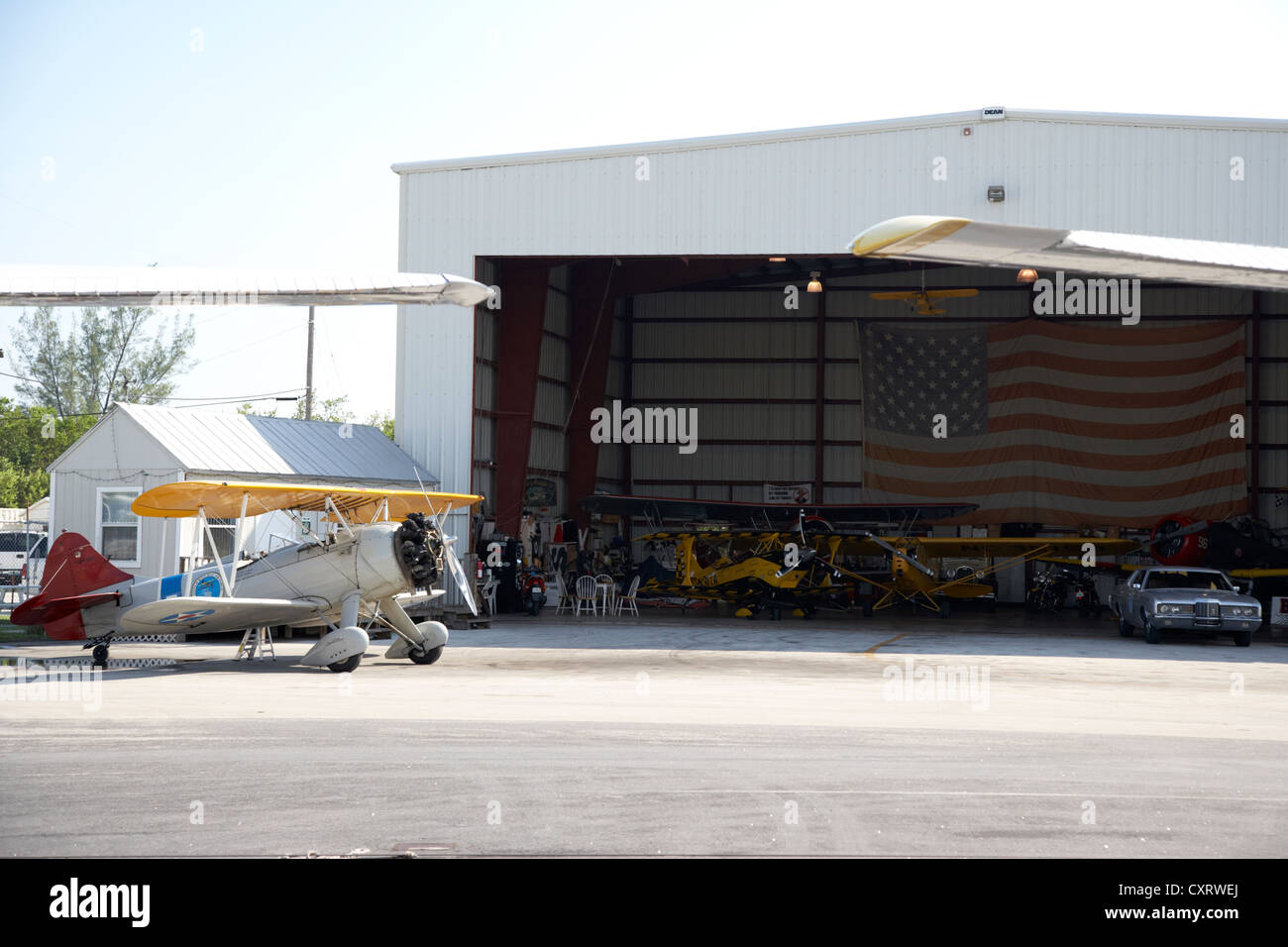 Key West biplani hangar Aeroporto Internazionale Key West Florida Keys usa Foto Stock