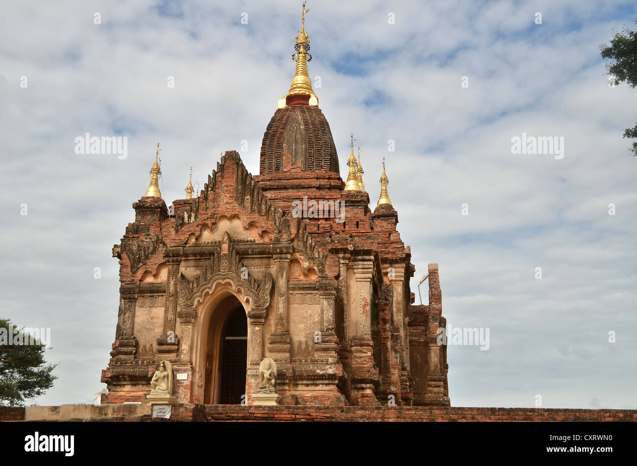 Campo pagoda, tempio, Zedi, Old Bagan, Bagan, pagano, Myanmar, Birmania, Asia Foto Stock