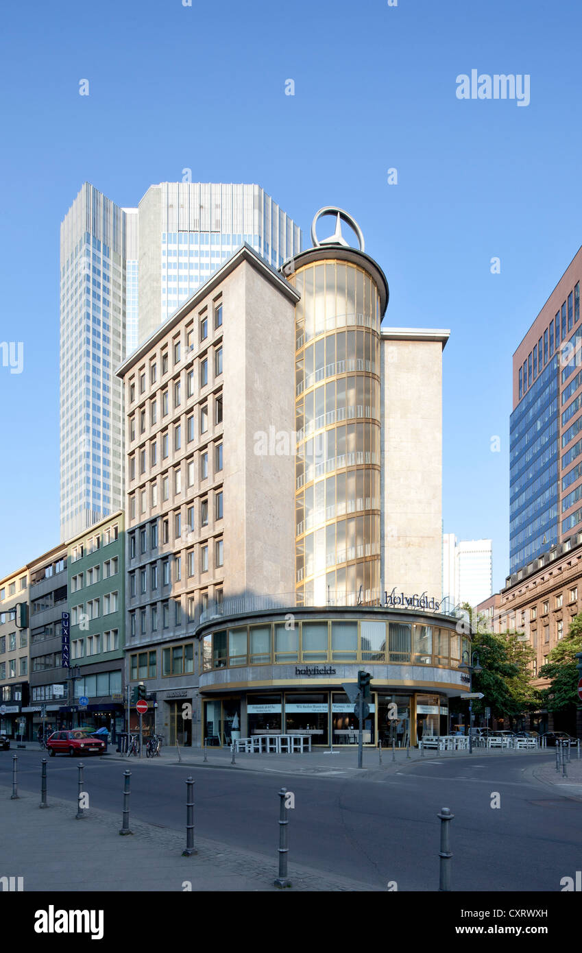 Ufficio Junior-Haus ed edificio commerciale, Frankfurt am Main, Hesse, Germania, Europa PublicGround Foto Stock