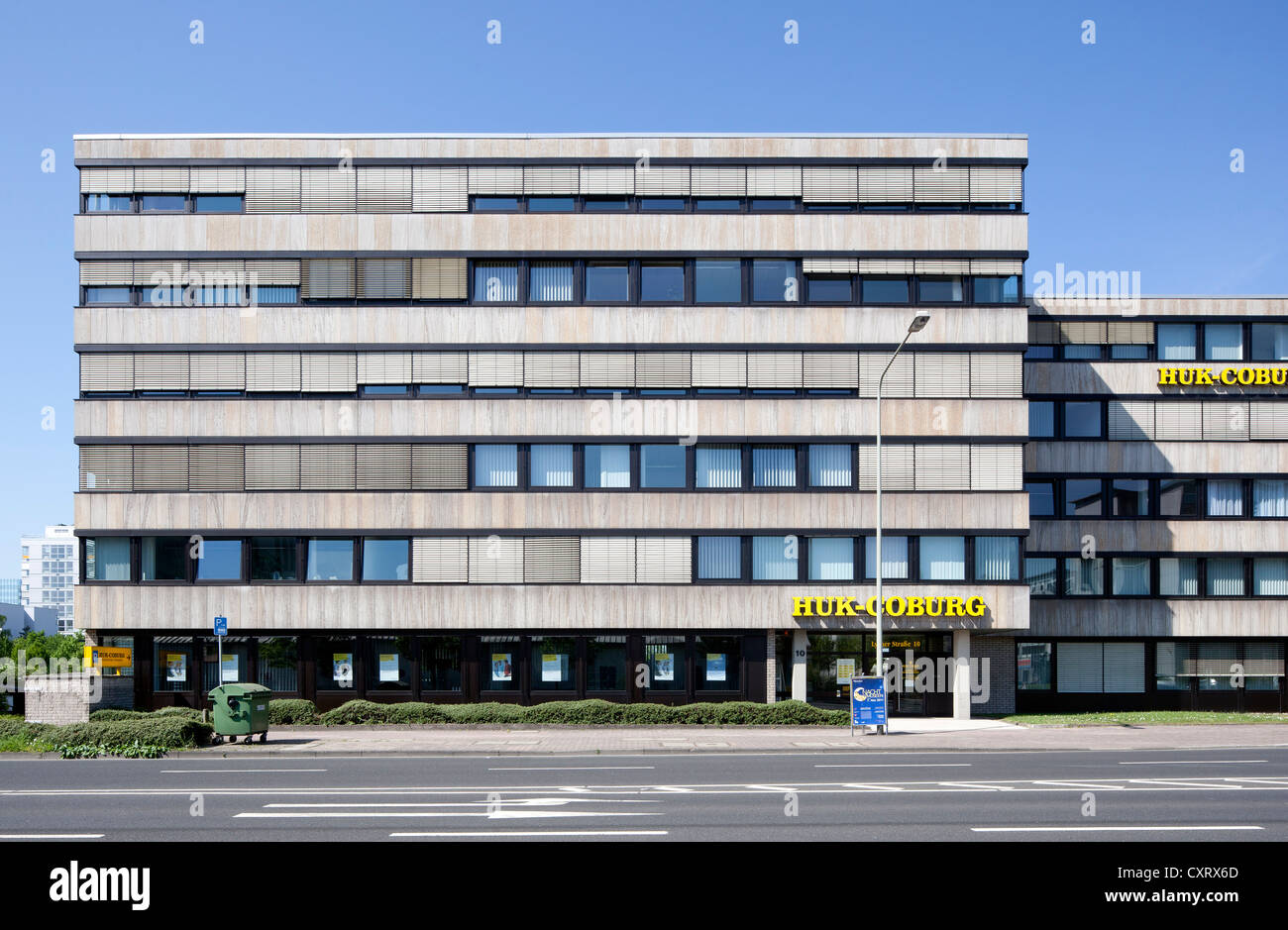 Edificio per uffici su Lyoner Strasse, Buerostadt Niederrad business park, Frankfurt am Main, Hesse, PublicGround Foto Stock