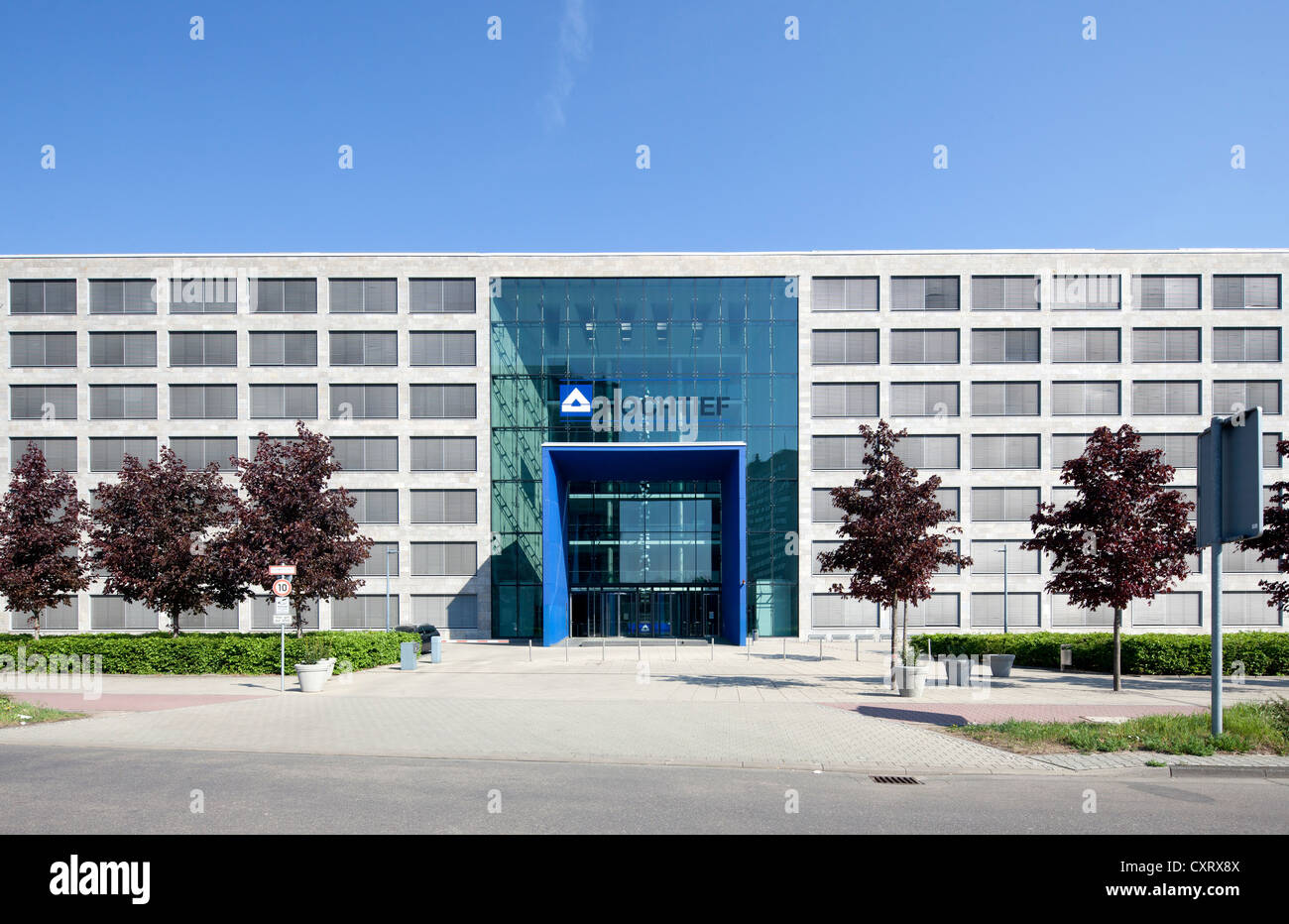 Ufficio Campus-Carré edificio, Buerostadt Niederrad business park, Frankfurt am Main, Hesse, Germania, Europa PublicGround Foto Stock