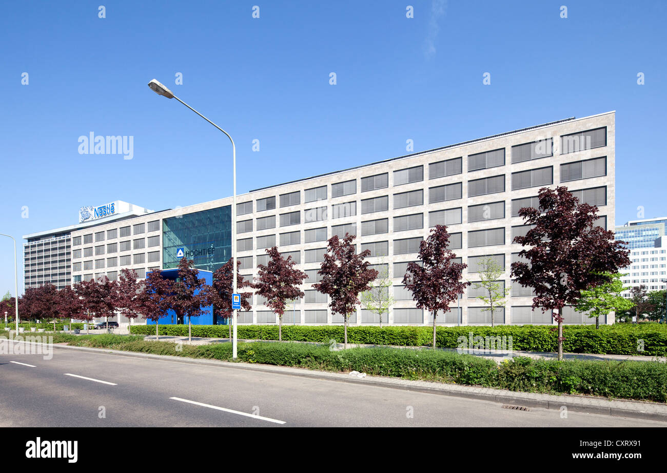 Ufficio Campus-Carré edificio, Buerostadt Niederrad business park, Frankfurt am Main, Hesse, Germania, Europa PublicGround Foto Stock
