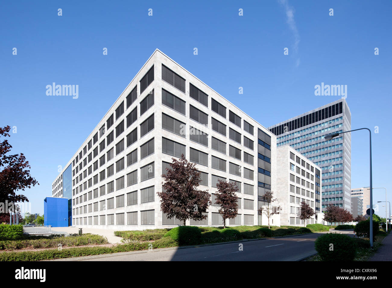 Ufficio Campus-Carré edificio, Buerostadt Niederrad business park, Frankfurt am Main, Hesse, Germania, Europa PublicGround Foto Stock