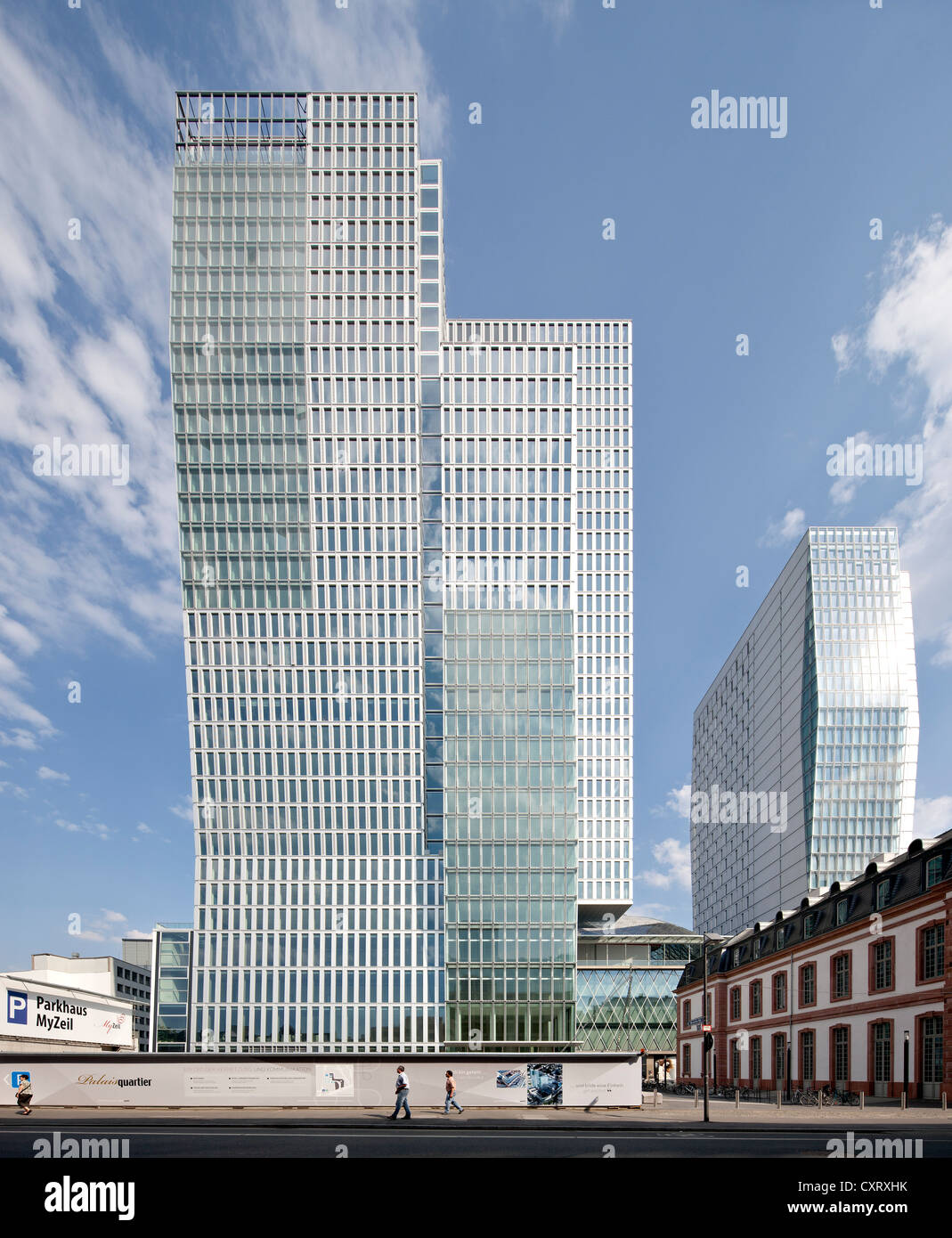 Ufficio Nextower tower, Jumeirah Hotel, Palais Quartier distretto, Frankfurt am Main, Hesse, PublicGround Foto Stock