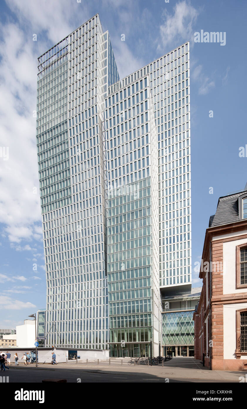 Ufficio Nextower tower, Palais Quartier distretto, Frankfurt am Main, Hesse, Germania, Europa PublicGround Foto Stock