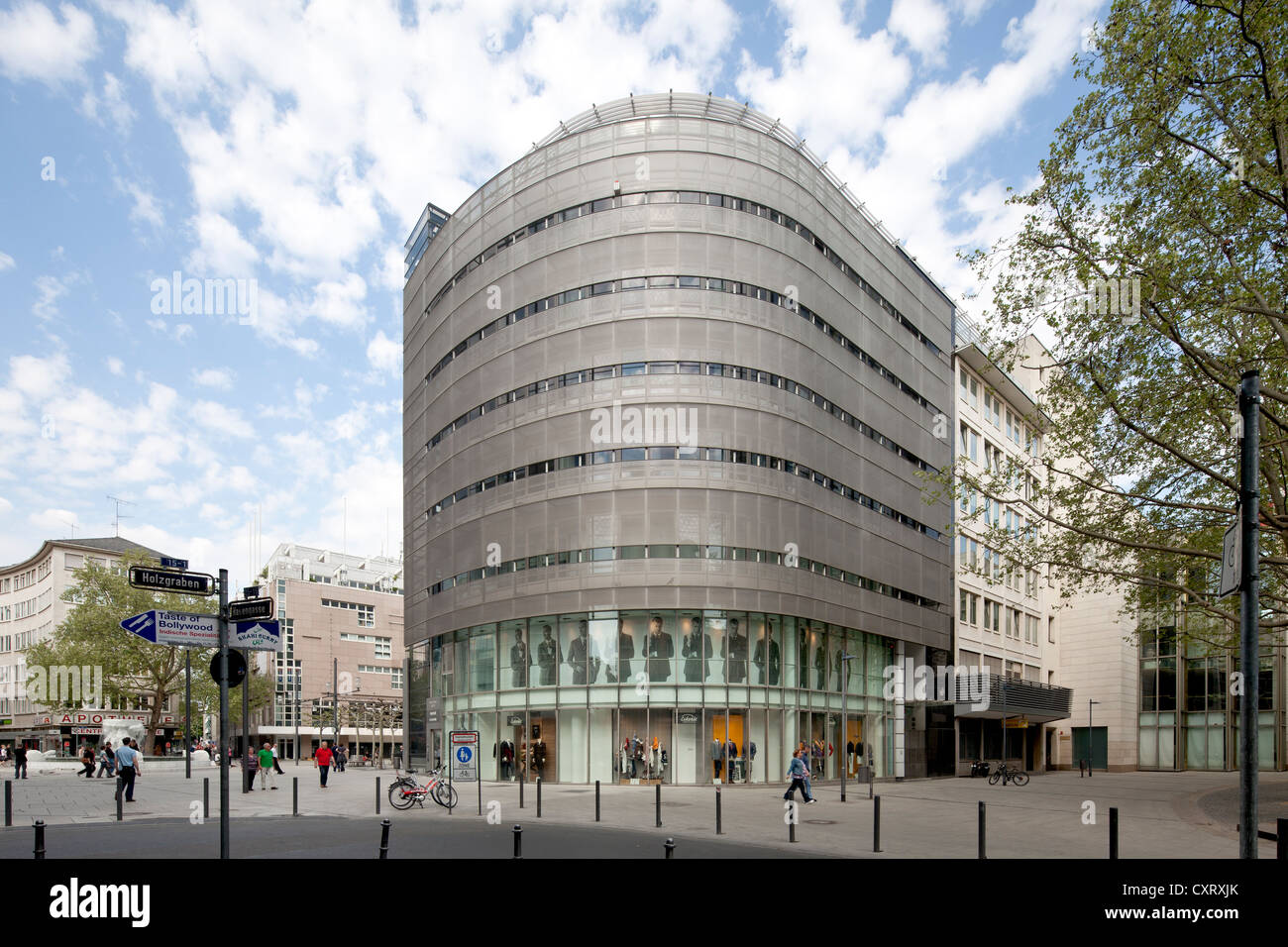 Ufficio Nobel-Haus edificio, Frankfurt am Main, Hesse, Germania, Europa PublicGround Foto Stock