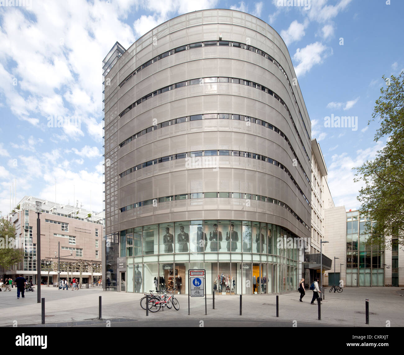 Ufficio Nobel-Haus edificio, Frankfurt am Main, Hesse, Germania, Europa PublicGround Foto Stock