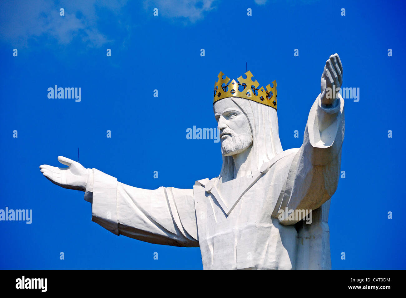 Cristo Re, il più grande del mondo la statua di Gesù Cristo a Swiebodzin, Lubusz Terra, Lubusz Voivodato Lubuskie o provincia Foto Stock