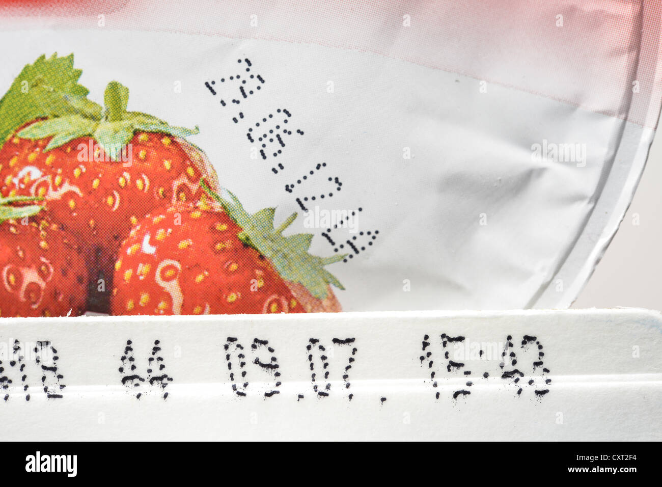 Miglior prima o le date di scadenza dei prodotti alimentari Foto Stock