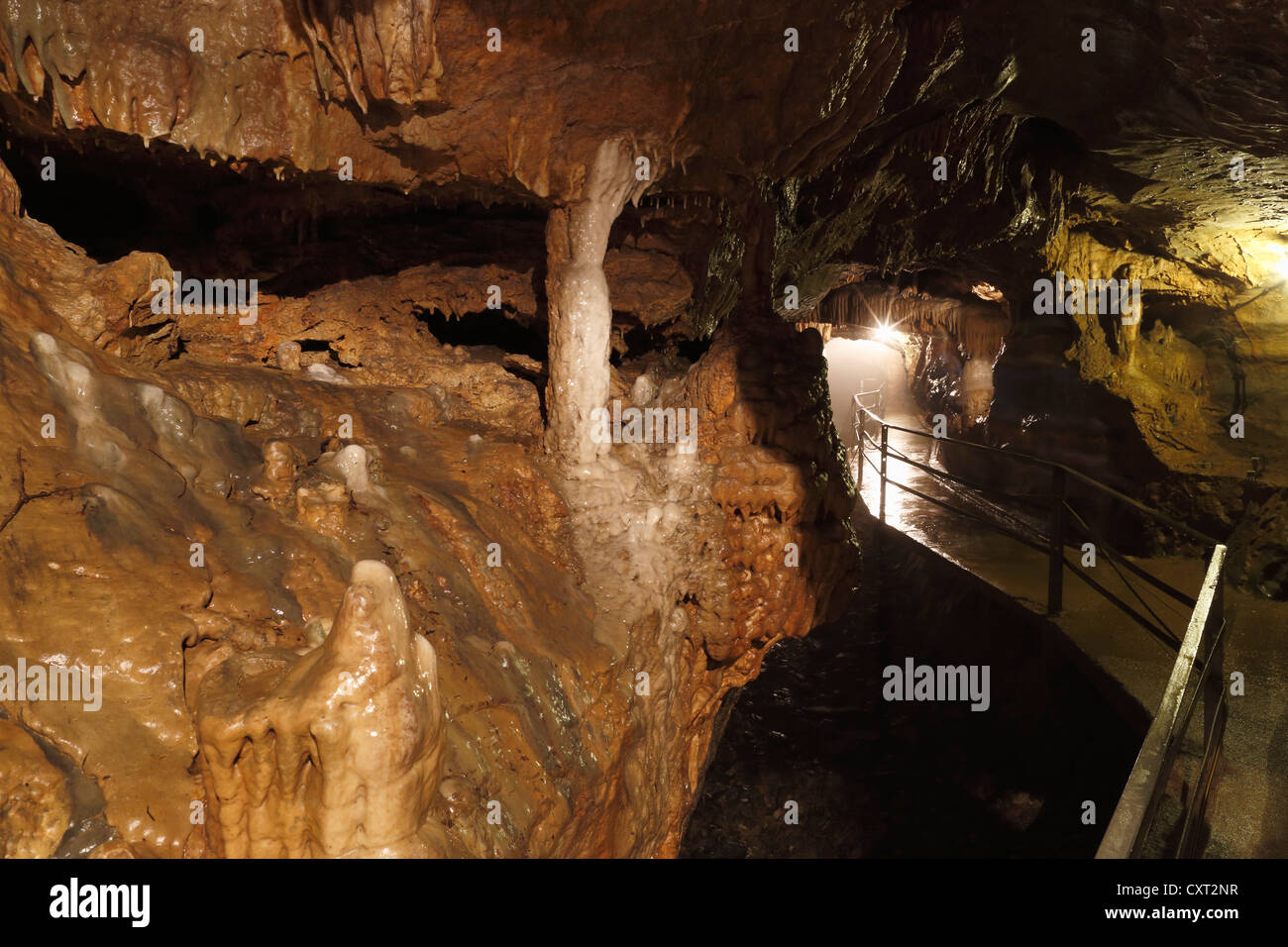 Lurgrotte grotta stalattitica, Semriach, Stiria, Austria, Europa Foto Stock