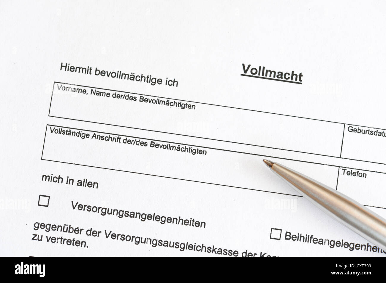 Procura forma, Germania, Europa Foto Stock