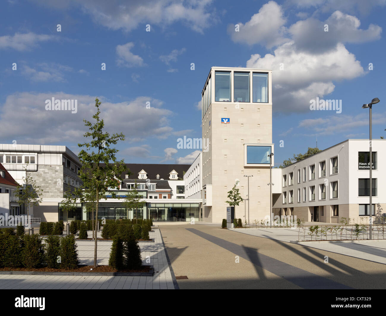 Volksbank Hamm eG, banca, in Bismarckstrasse street, Hamm, Renania settentrionale-Vestfalia, Germania, Europa PublicGround Foto Stock