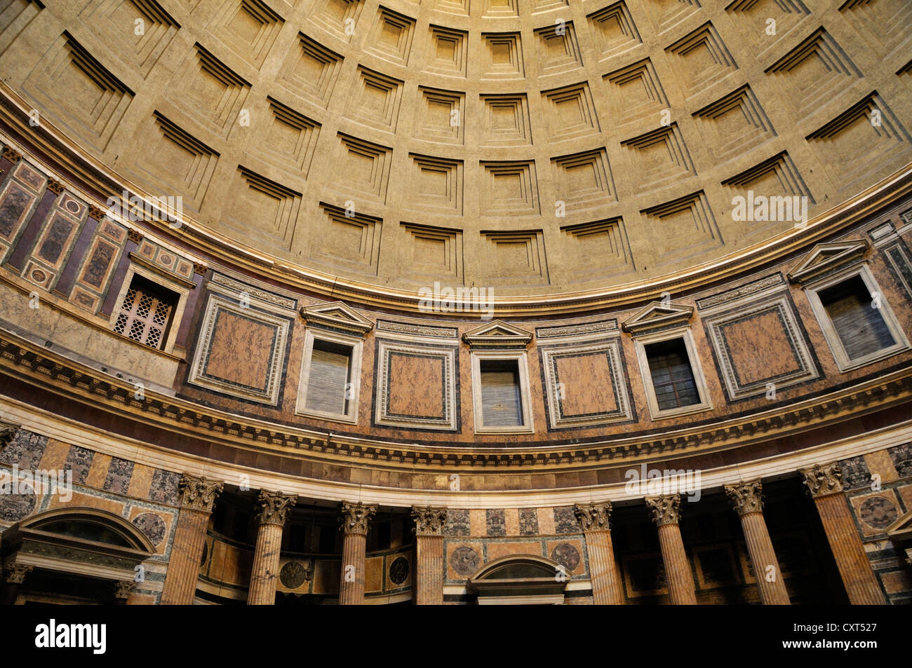 Cupola del Pantheon di Roma, Italia, Europa Foto Stock